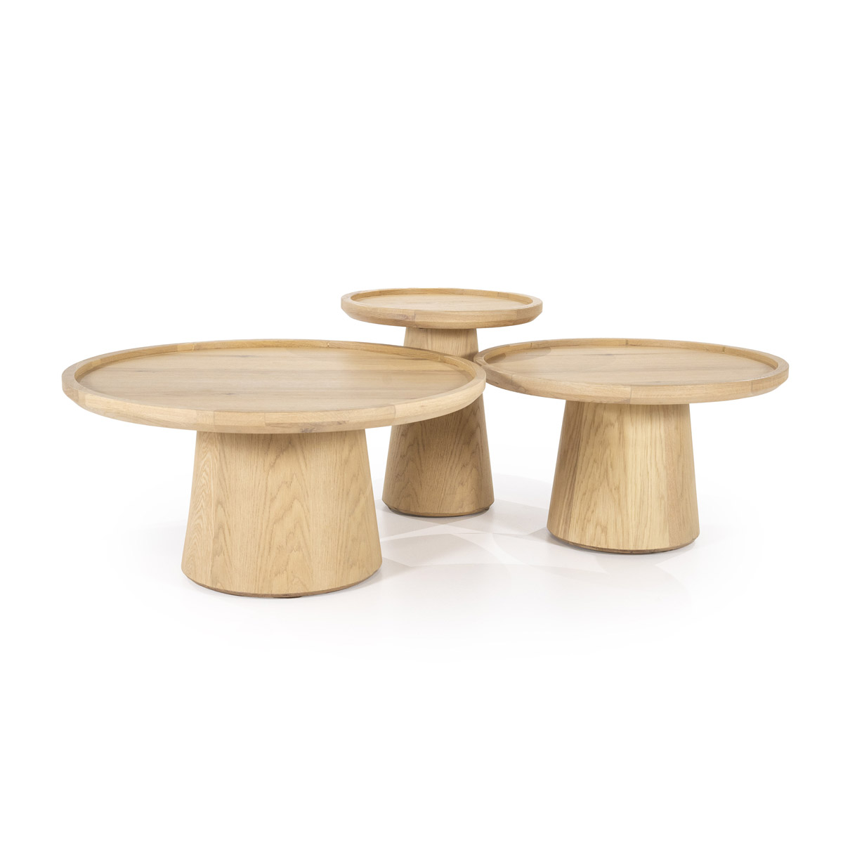 Couchtisch Leia Round Helles Holz