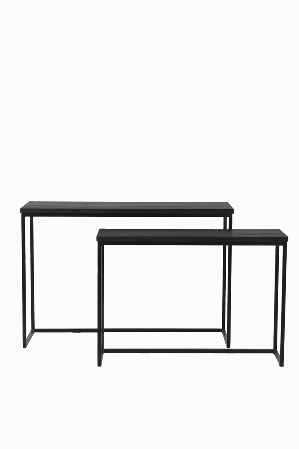 Beistelltisch 2er Set BRYSON mattschwarz