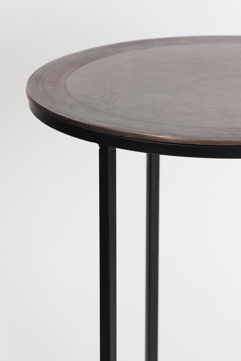 Beistelltisch 2er Set TALCA antik Kupfer schwarz