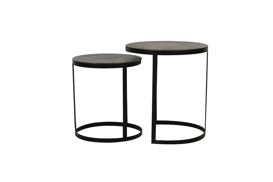 Light-Living-Beistelltisch-2er-Set-TRELO-antik-Bronze-schwarz-2