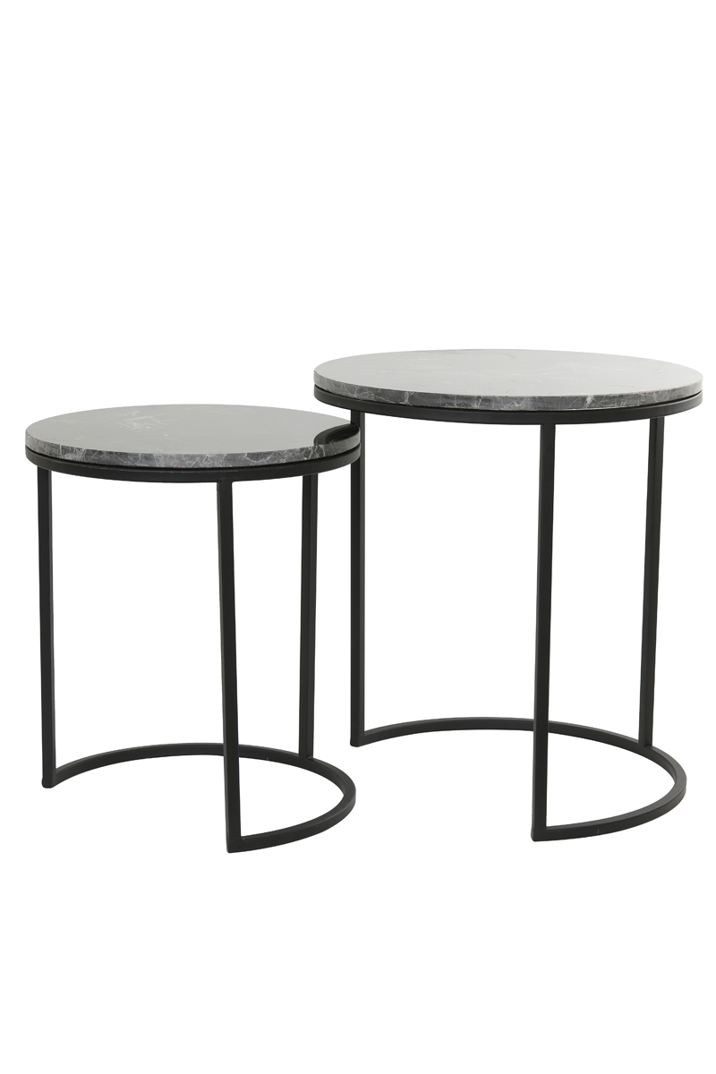 Light-Living-Beistelltisch-ALFIO-braun-Marmor-schwarz-6