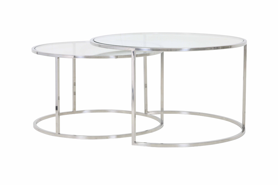 Couchtisch 2er Set DUARTE Nickel