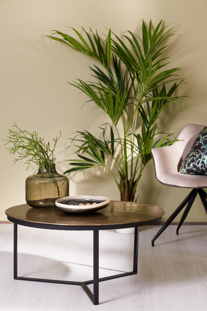 Couchtisch RETIRO roh antik Bronze mattschwarz