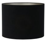 Light-Living-Lampenschirm-rund-VELOURS-schwarz-taupe