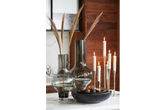 Vase KAELA Glas grau