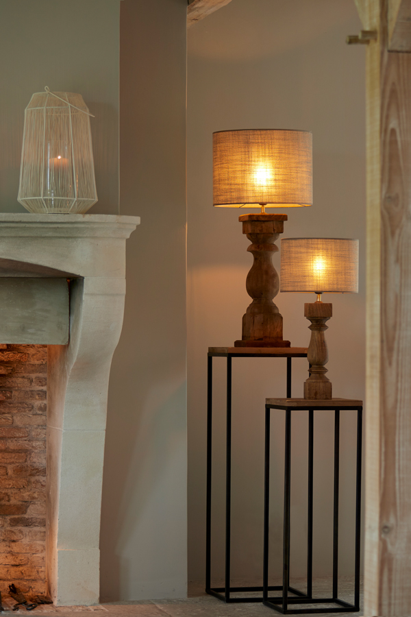 Lampenschirm rund CADEN beige