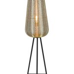 Stehlampe ADETA gold + matt schwarz