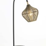 Tischlampe ALVARO antik bronze+ matt schwarz