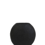 Vase deko RAYSKIN mattschwarz