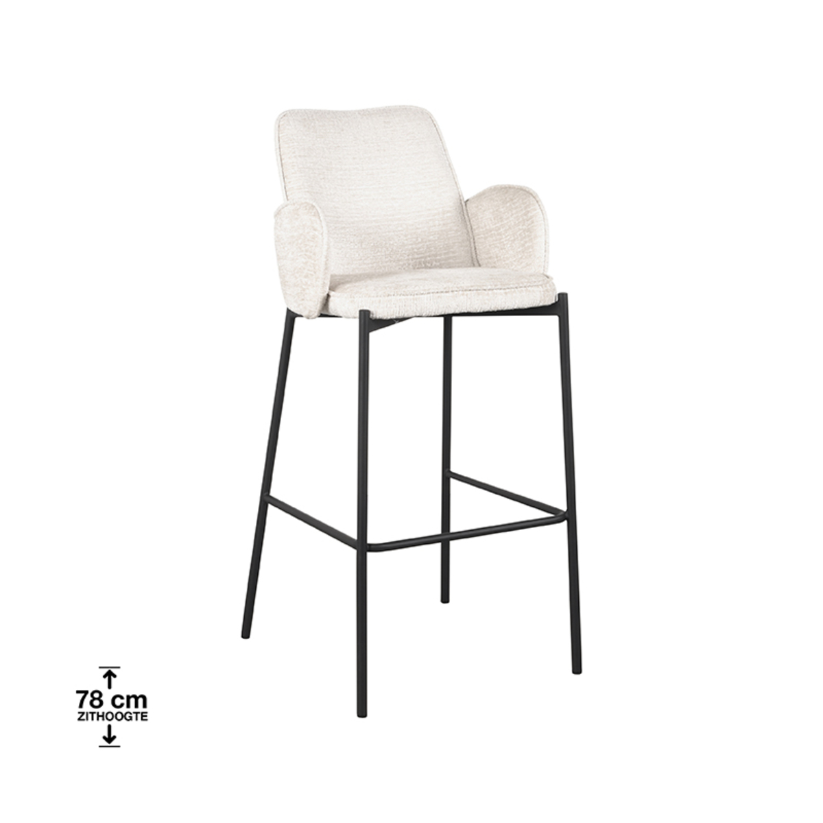 Barstuhl Joni – Samt Beige