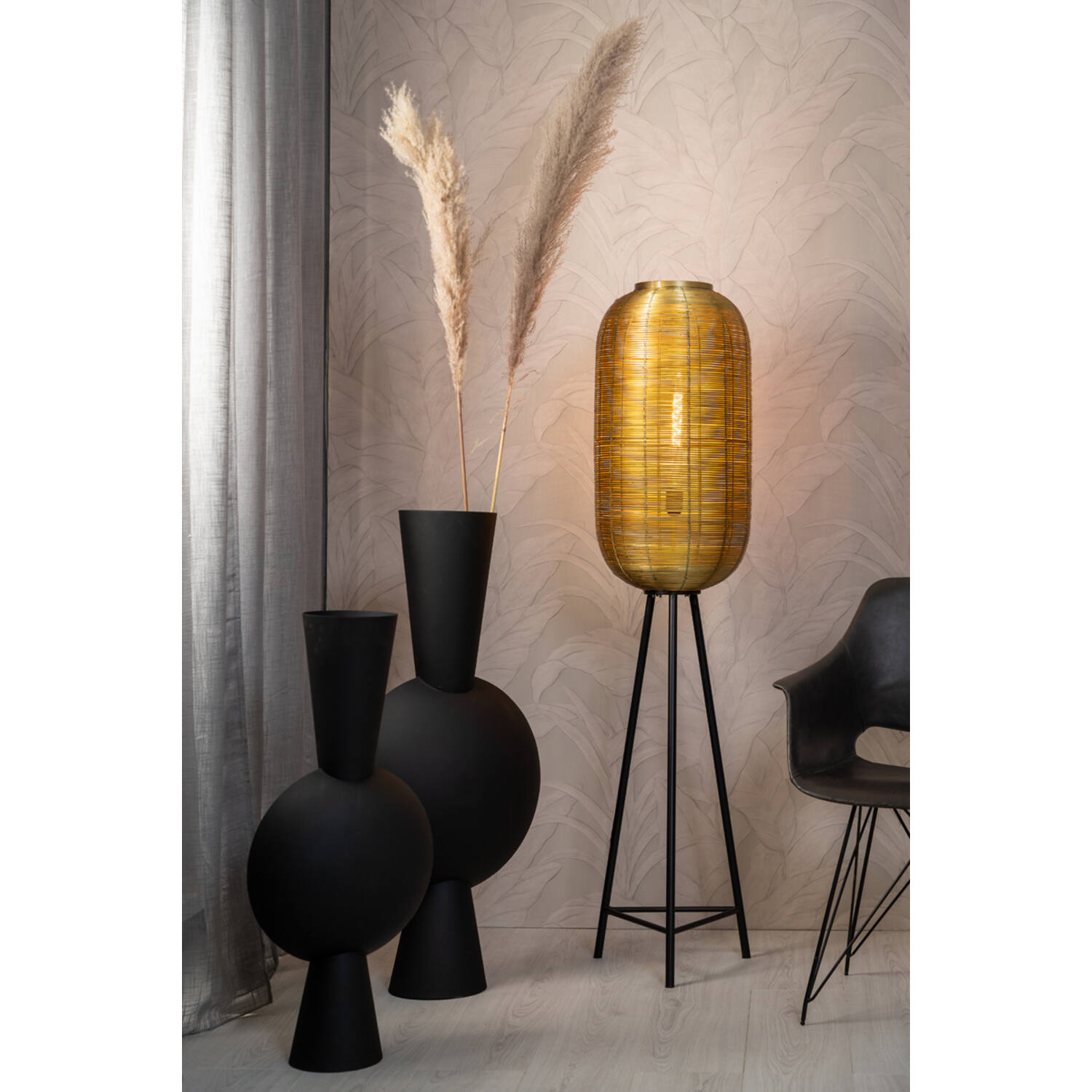 Vase KAVANDU mattschwarz