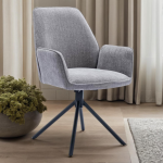 Armlehnstuhl Amaro Drehbar Natur Blue Grau