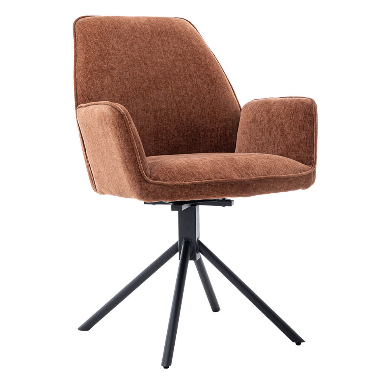 Armlehnstuhl Amaro Drehbar Swivel Nature Perlkupfer