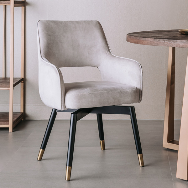 Armlehnstuhl Lenno Drehbar Adore Beige