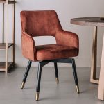 Armlehnstuhl Lenno Drehbar Adore Kupfer