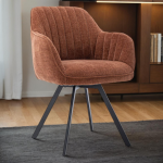 Armstuhl Bruno Drehbar Nature Perlkupfer