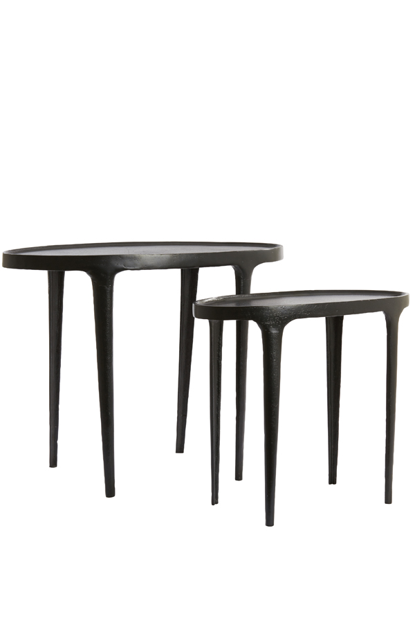 Beistelltisch 2er Set ARICA mattschwarz
