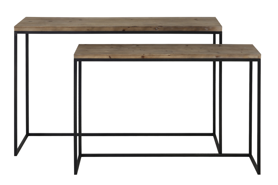 Hallentisch 2er Set CAMASCA natural schwarz
