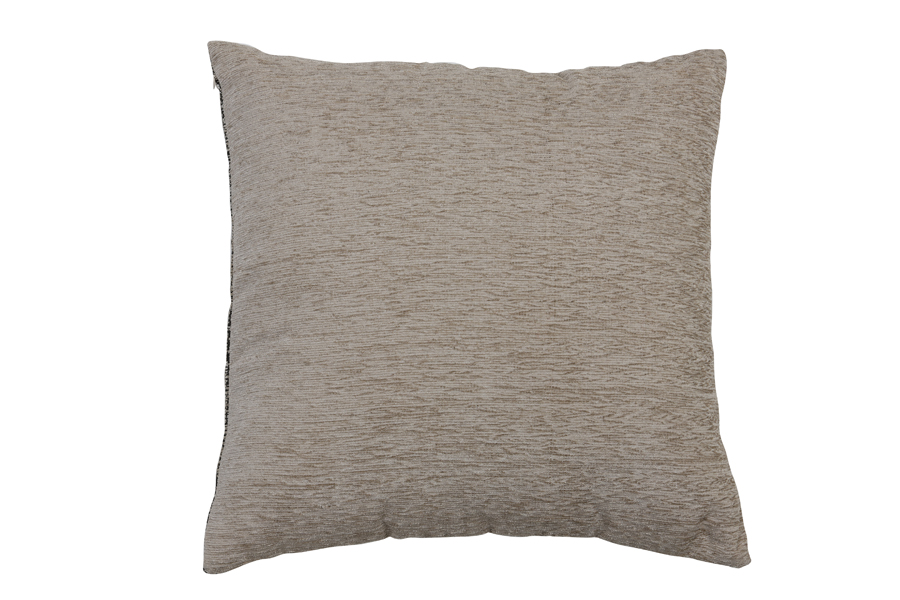 Kissen 45×45 cm KOURY samt dunkel braun/sand