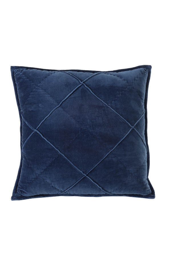 Kissen 50×50 cm DIAMOND Samt dunkelblau