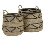 Korb 2er Set YAGUR schwarz