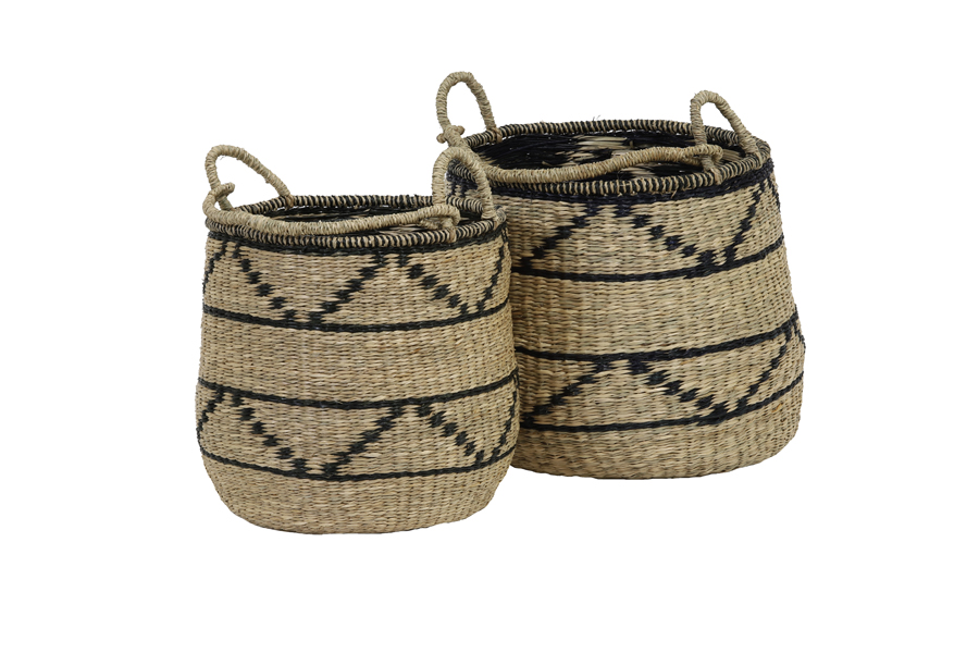 Korb 2er Set YAGUR schwarz