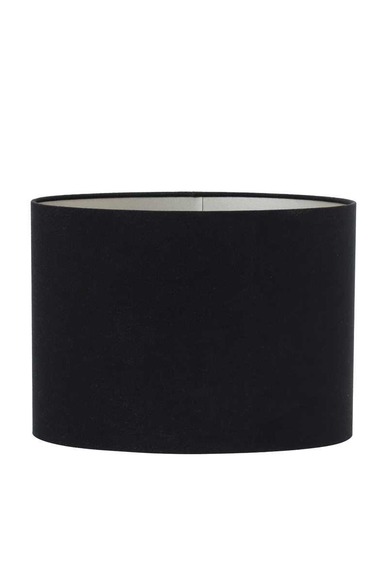 Lampenschirm oval schmal VELOURS schwarz – taupe
