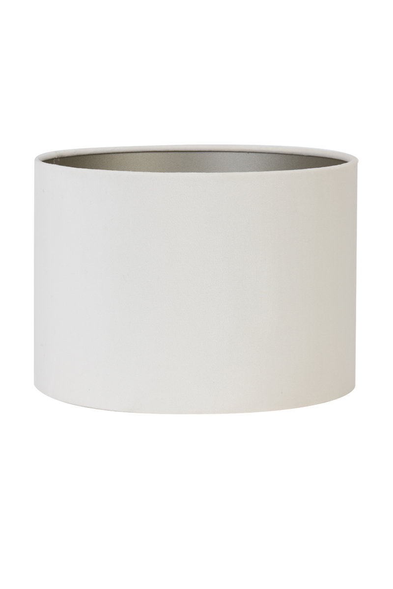 Lampenschirm rund VELOURS off white