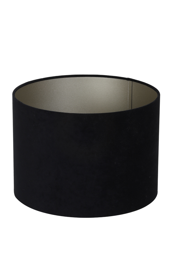 Lampenschirm rund VELOURS schwarz – taupe