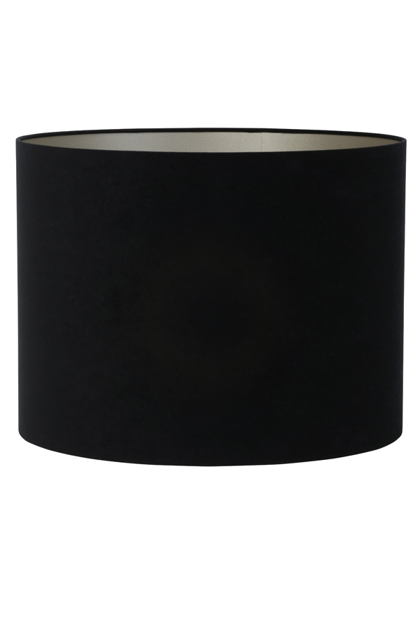 Lampenschirm rund VELOURS schwarz – taupe