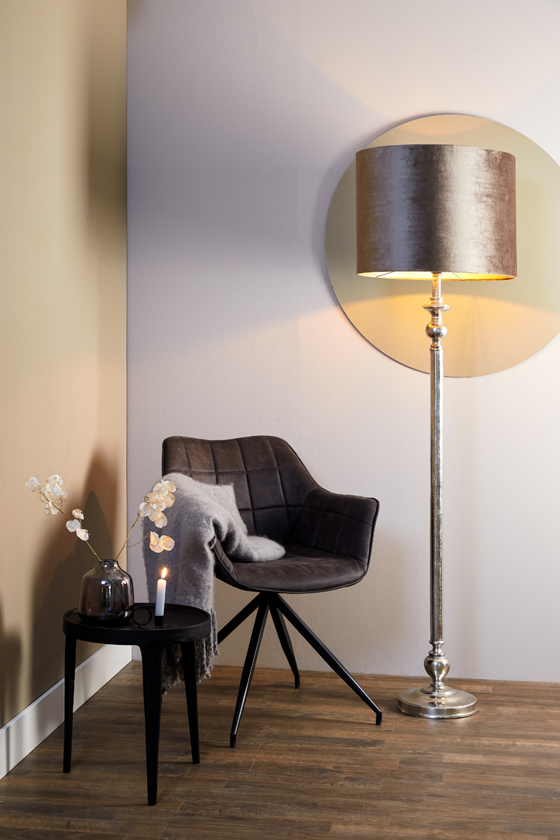 Lampenschirm rund ZINC taupe