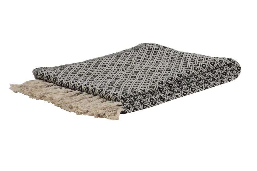 Plaid ARABE natural- schwarz