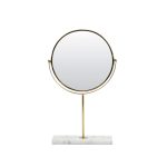 Spiegel auf Fuß 24x9x40,5 cm RIESCO Marmor weiß-gold