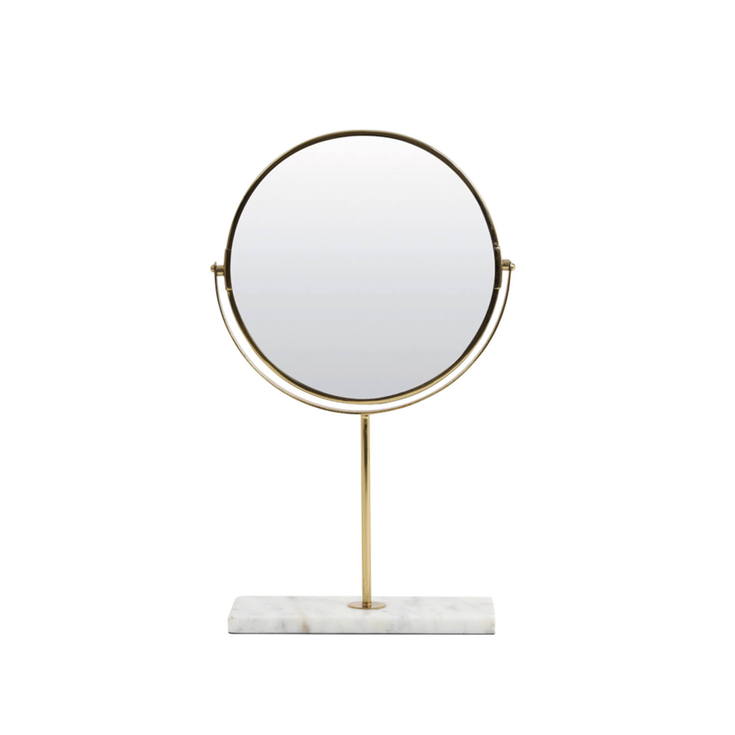 Spiegel auf Fuß 24x9x40,5 cm RIESCO Marmor weiß-gold