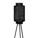 Stehlampe GRUARO mattschwarz + antik Bronze