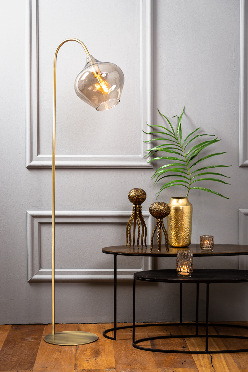 Stehlampe RAKEL antik Bronze+Rauch