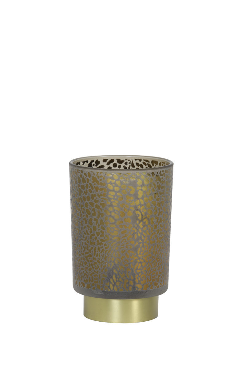 Tischlampe LEOPARD Glas hellgrau