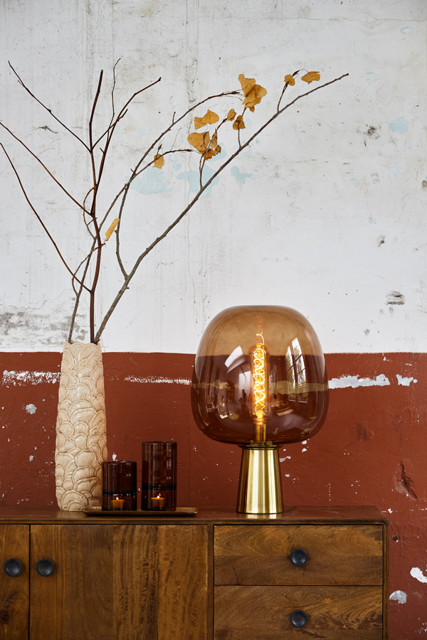 Tischlampe MAYSONY Bronze + braun