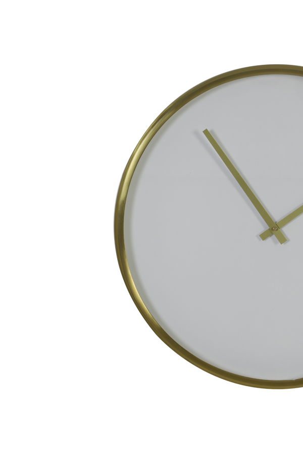 Uhr Ø41cm SEPONI weiß – matt Bronze