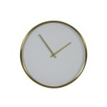 Uhr Ø41cm SEPONI weiß - matt Bronze