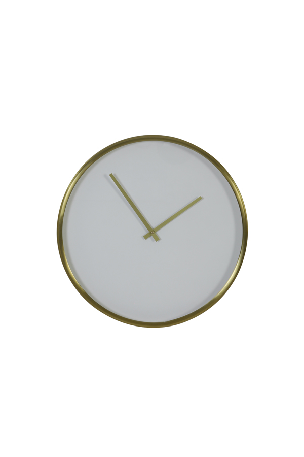 Uhr Ø41cm SEPONI weiß – matt Bronze