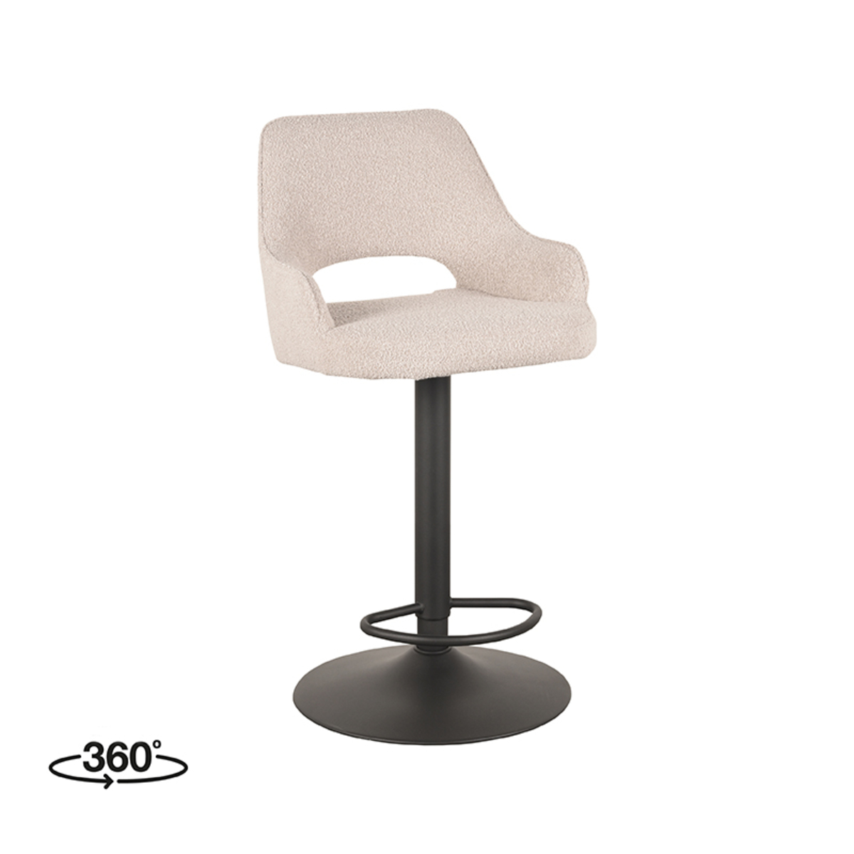 Barstuhl Fer Boucle Natur
