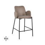 Barstuhl Joni - Wildleder Taupe