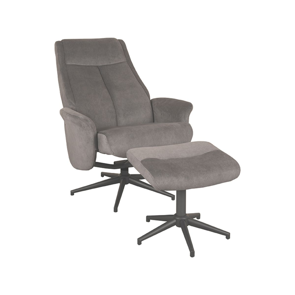 Sessel Bergen Mit Hocker Cosmo Anthrazit