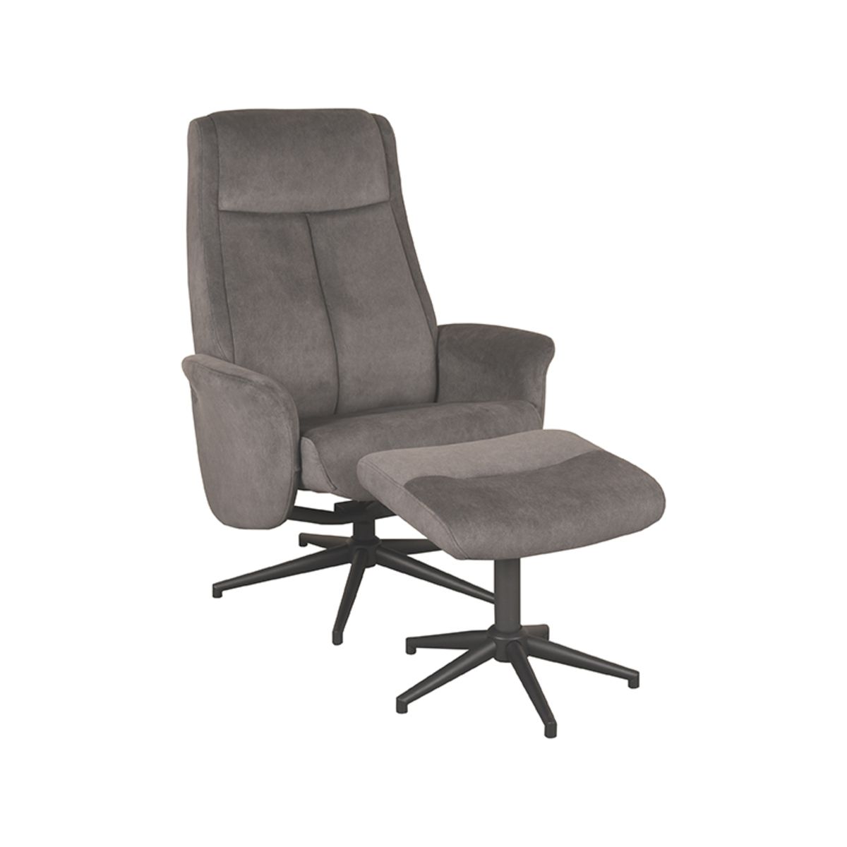 Sessel Bergen Mit Hocker Cosmo Anthrazit