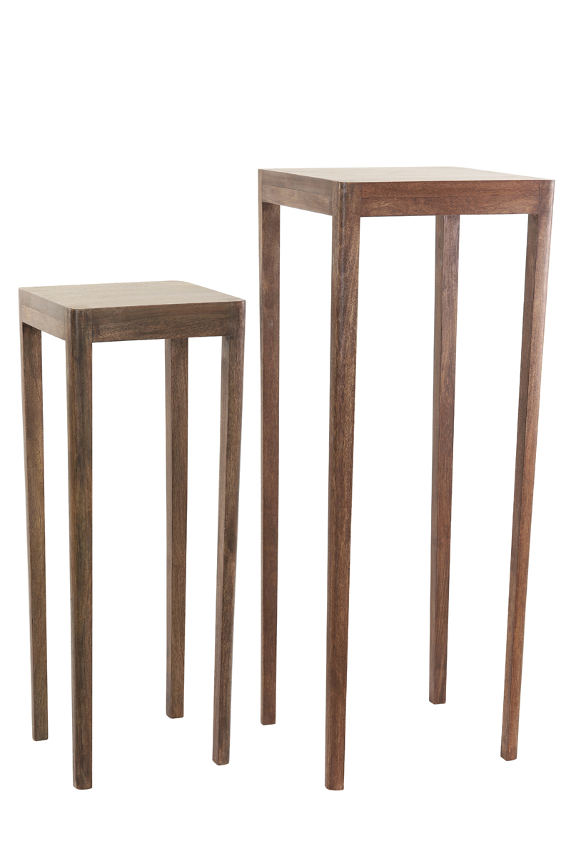 Säule 2er Set STIJN braun