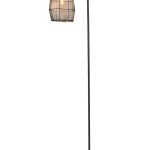Stehlampe MEYA matt schwarz + gold