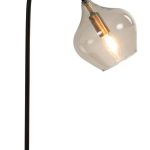 Tischlampe RAKEL mattschwarz + Rauch