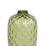 Vase CARINO Glas olivgrün