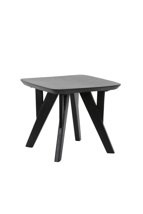 Beistelltisch 44x44x36 cm QUENZA Akazienholz matt schwarz